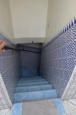 Escalier par lequel j'ai monté le vélo